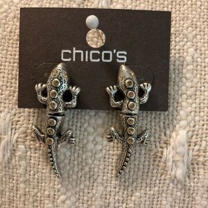 0153-Chico's Silver and Gold Lizard Hair Clips